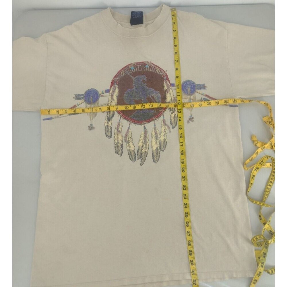 VTG Habitat Wilderness Native American Dreamcatcher Distress T-Shirt Mens XL - Picture 8 of 8
